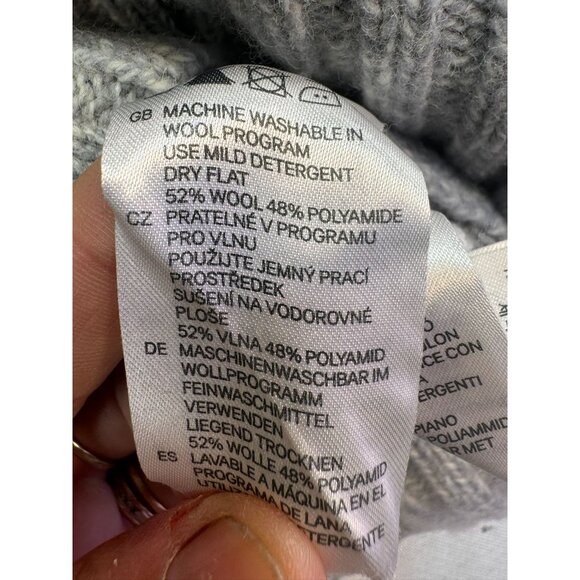 Mens Wool-Blend Preppy Academia Button-Up Sweater Size L Gray Classic - Picture 5 of 15